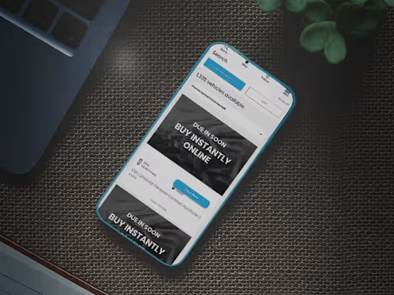 mobile phone showing stock