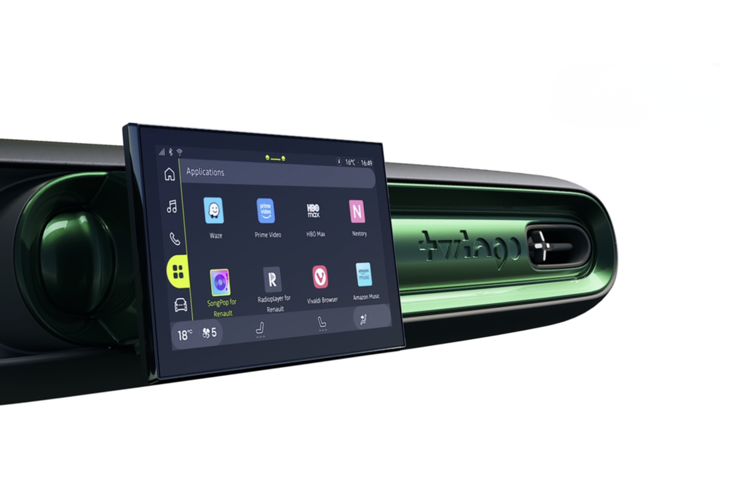 Media screen in new renault twingo