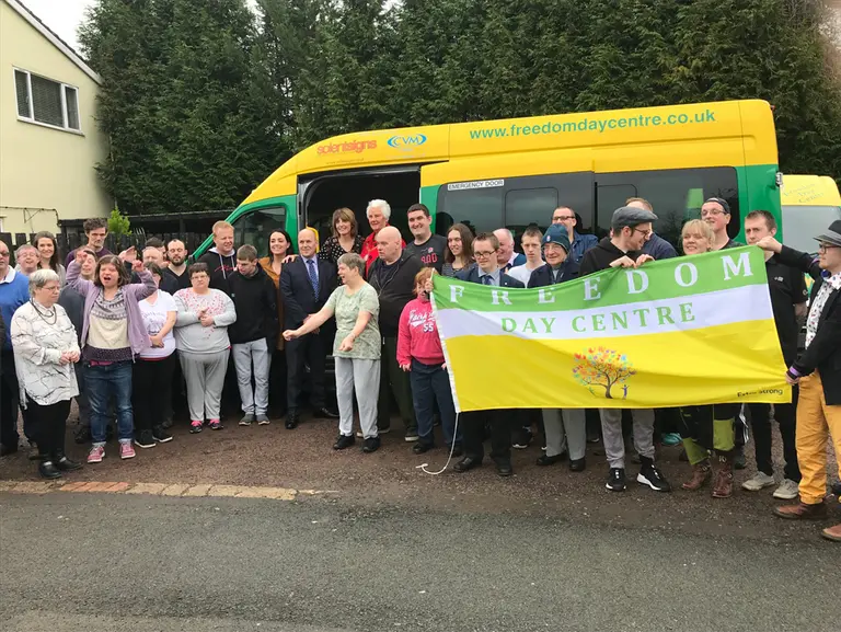 CVM Deliver Minibus to Freedom Day Centre