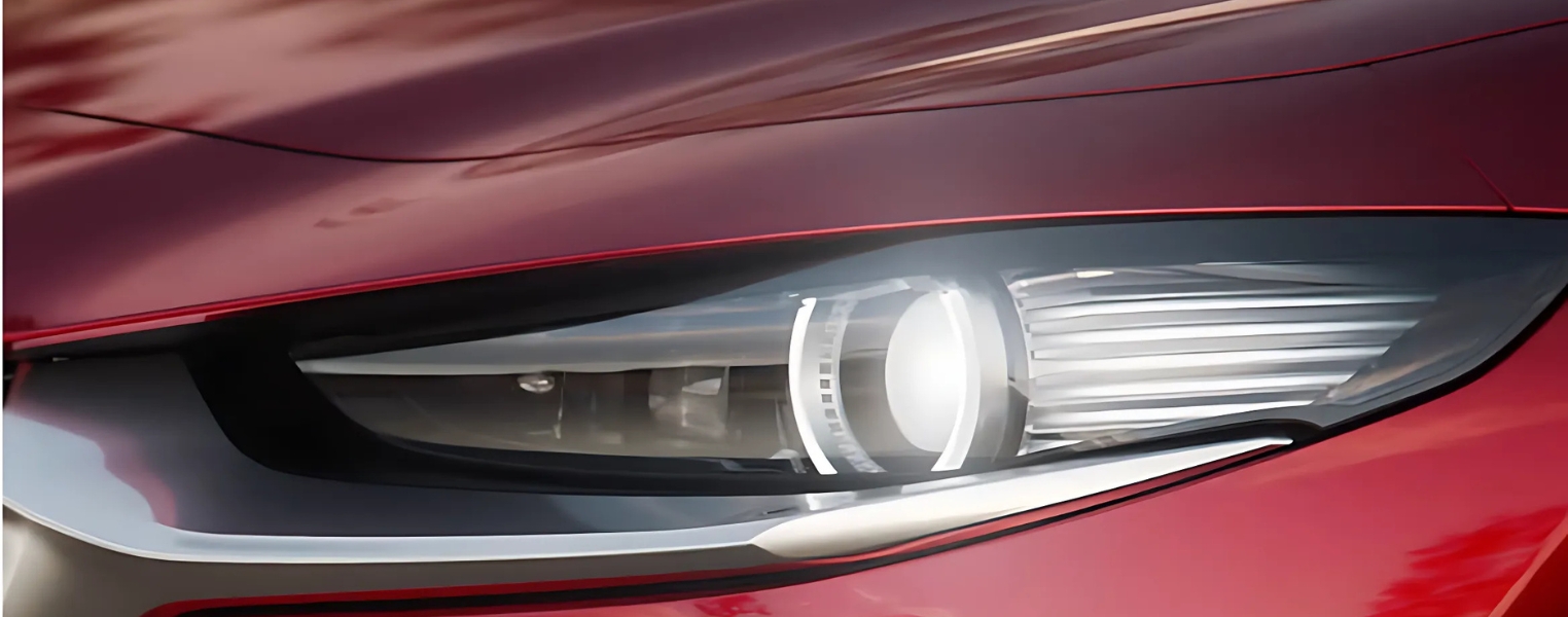 Closeu-up of Mazda CX 30 Front Lights.