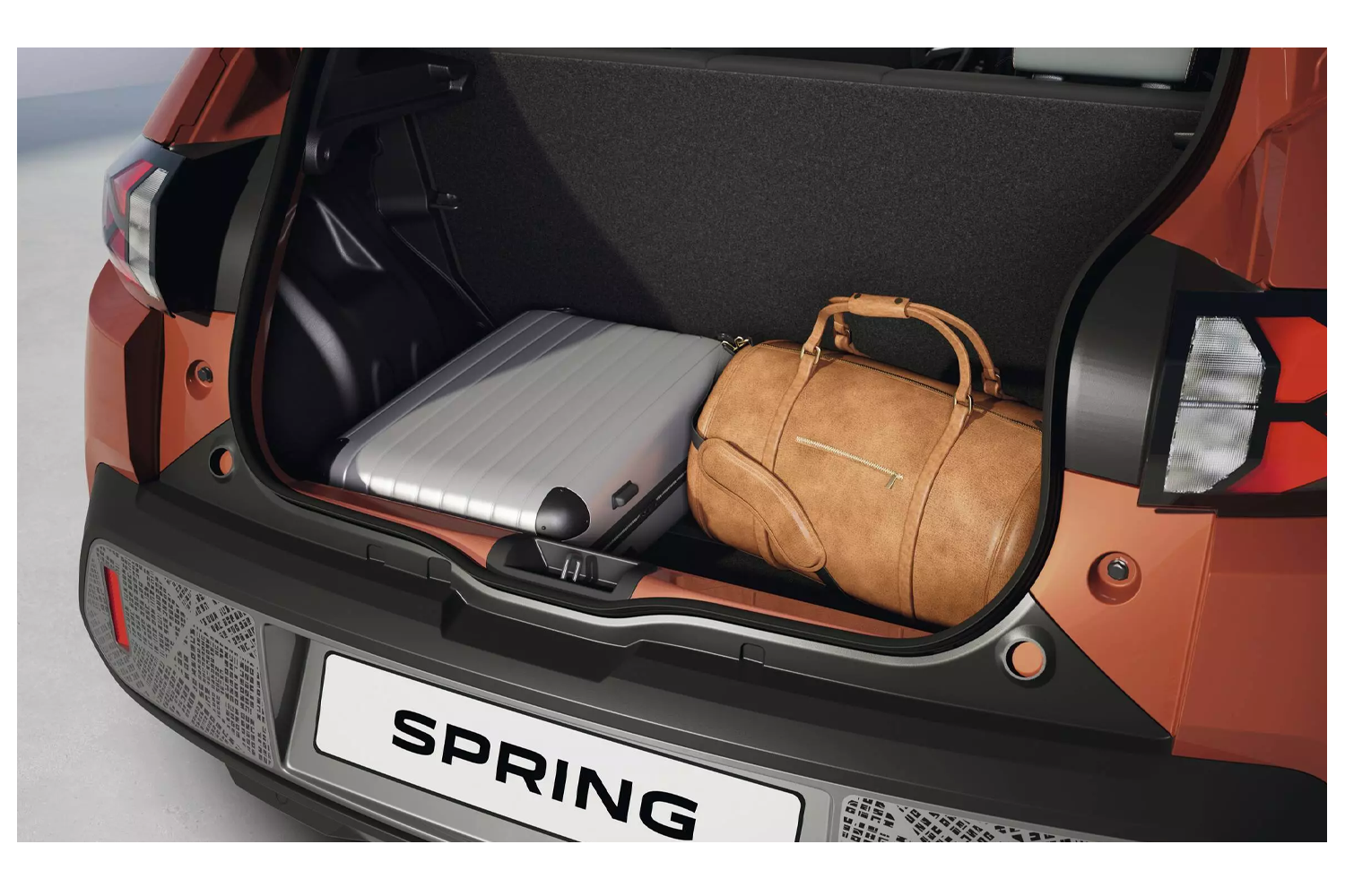red dacia spring boot space