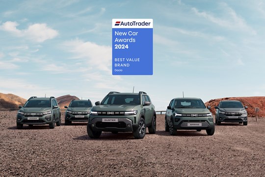 DACIA WINS ‘BEST VALUE BRAND’ AT THE AUTO TRADER NEW CAR AWARDS FOR THE SIXTH TIME