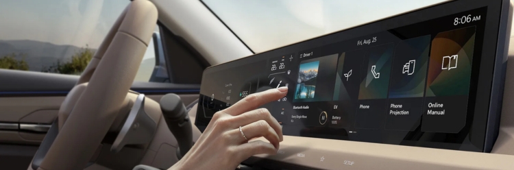 Kia Ev5 Display Screen and steering wheel