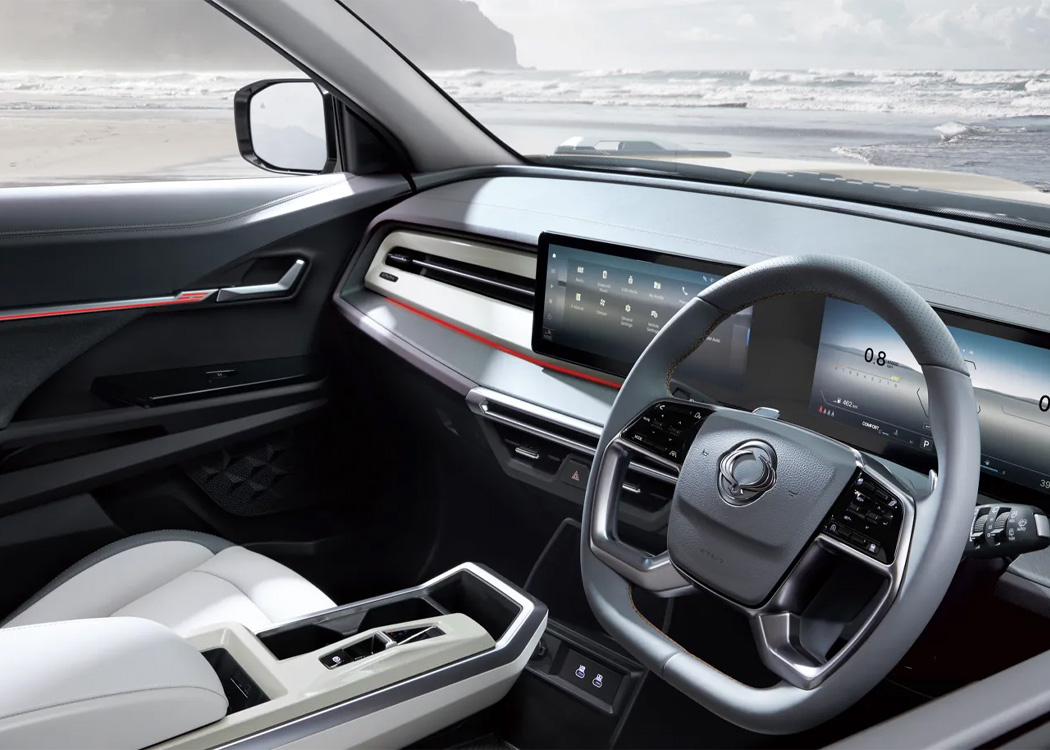 steering and infotainment of KGM Torres