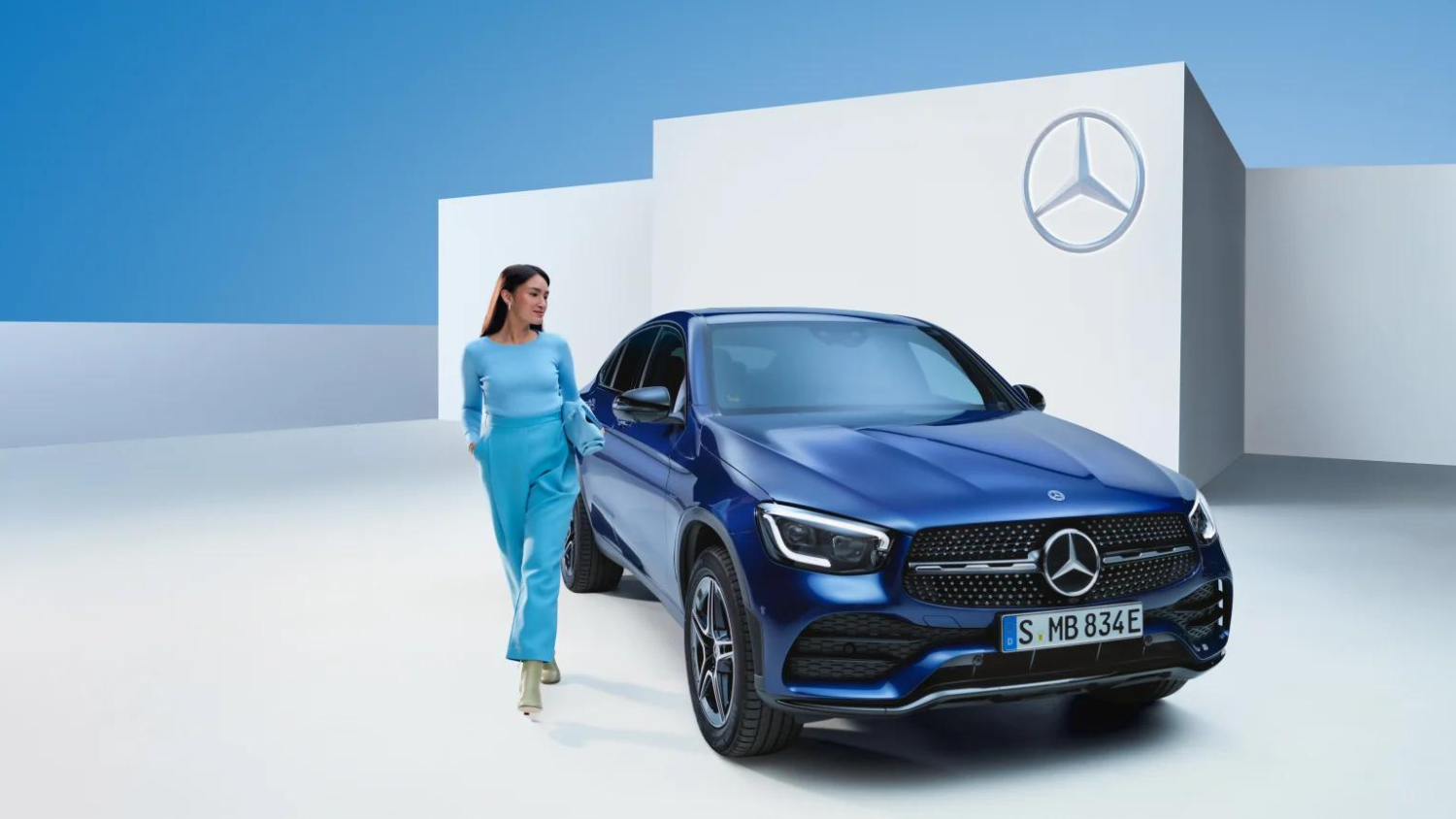Blue Mercedes-Benz Model Exterior
