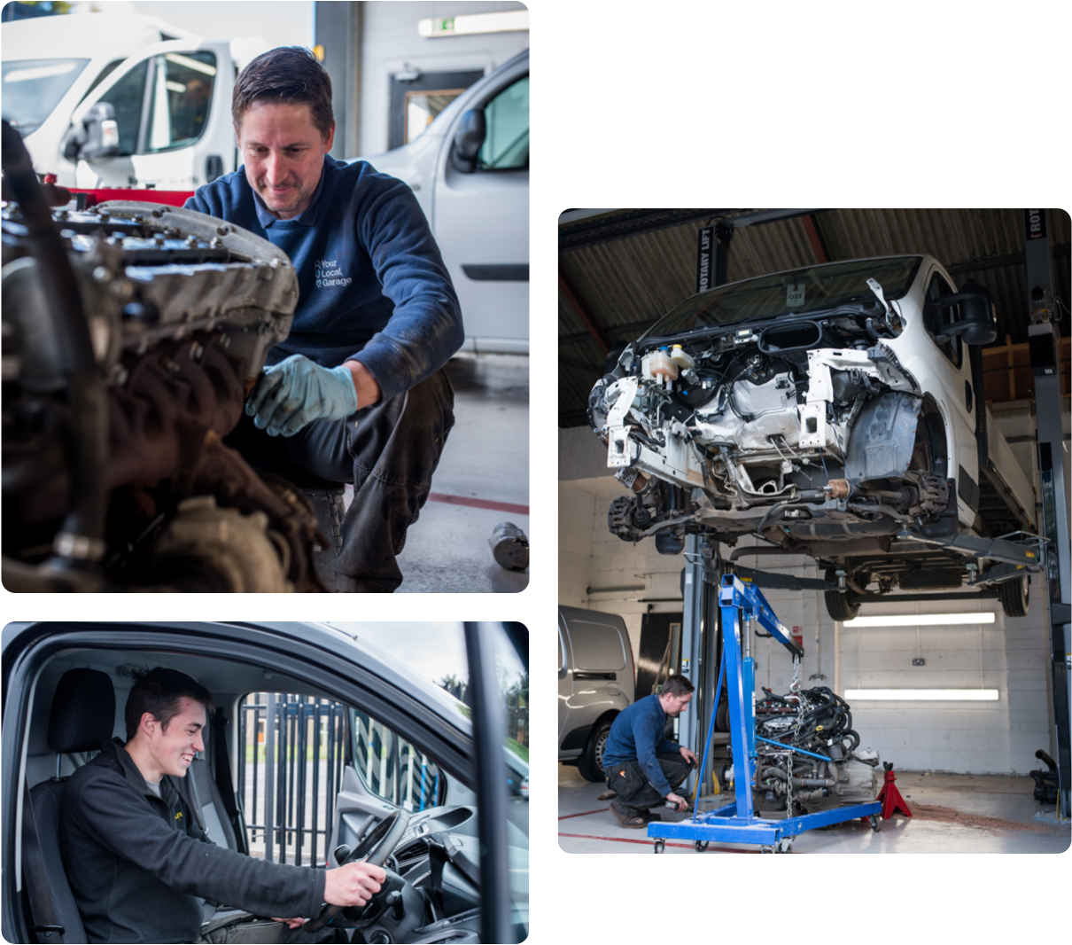 Car being worked on
