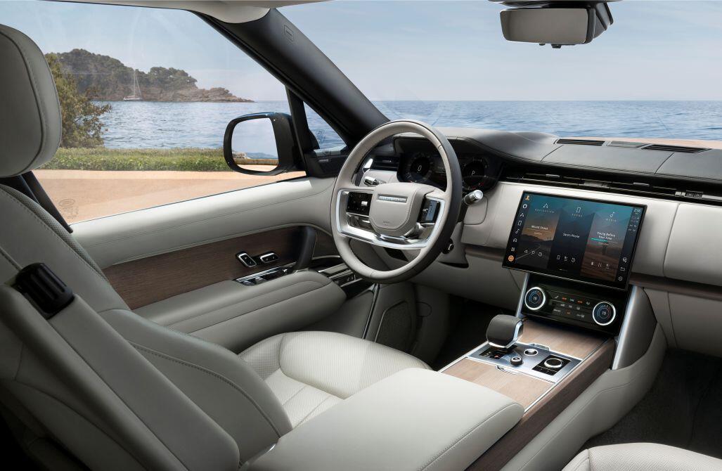 inside  of a Range Rover