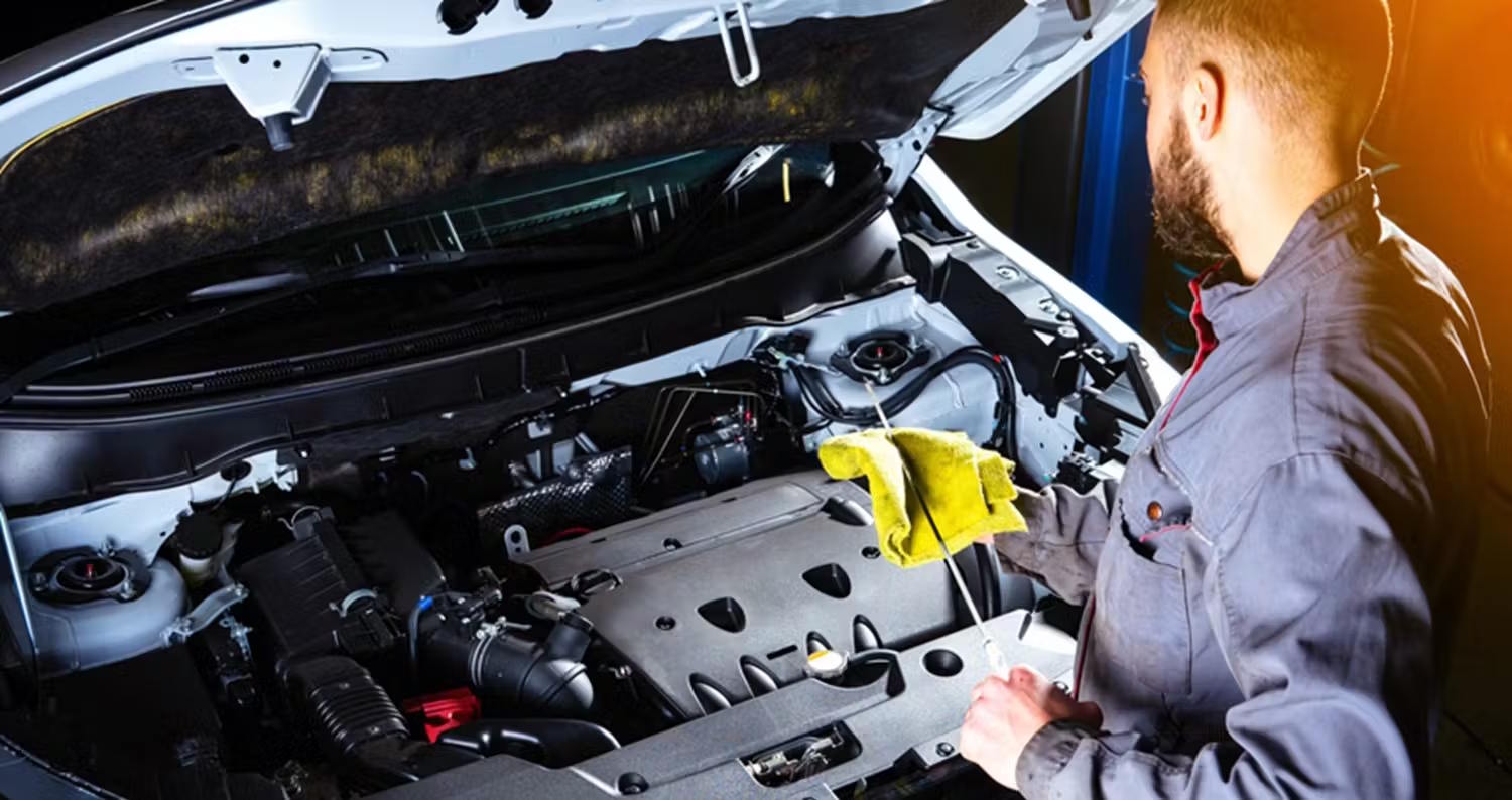 Car being serviced