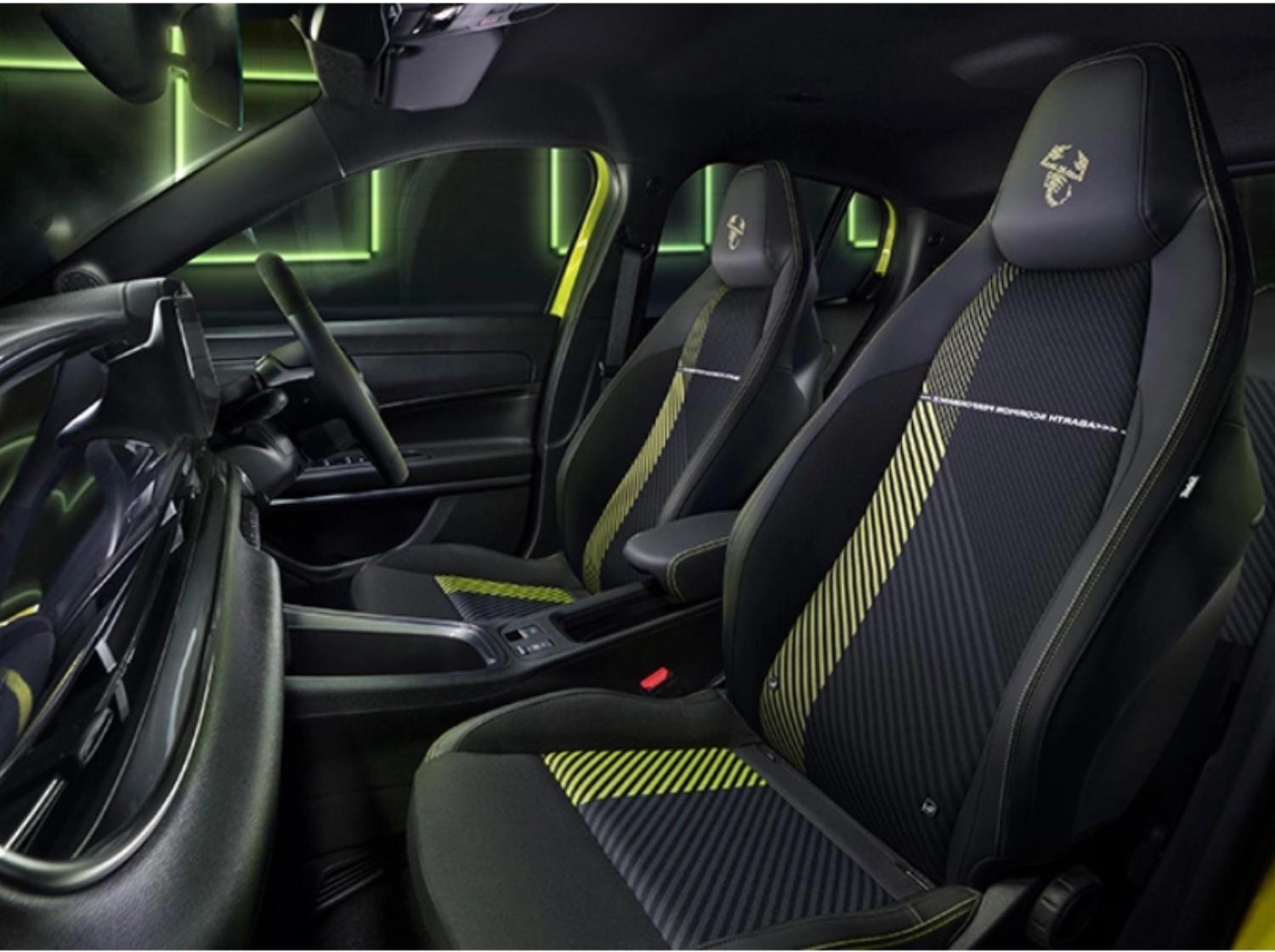 Abarth 600e interior and seats