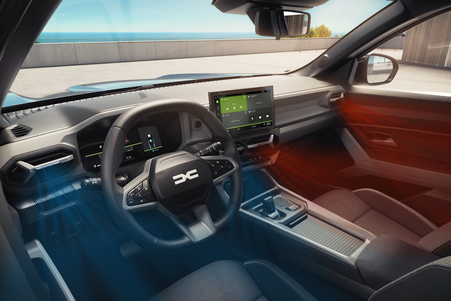Inside dual climate control of dacia bigster