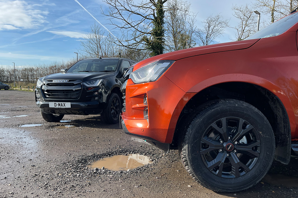 isuzu trucks outside 