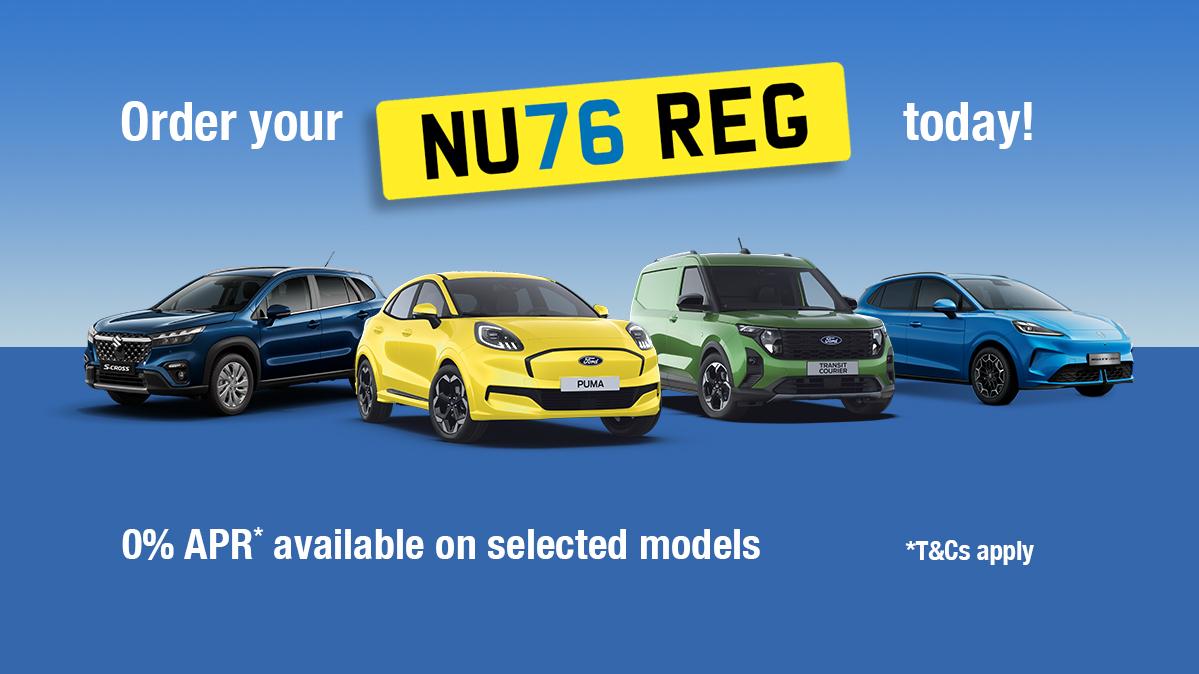 Suzuki, Ford, Ford Pro & MG 76 Plate at Dinnages