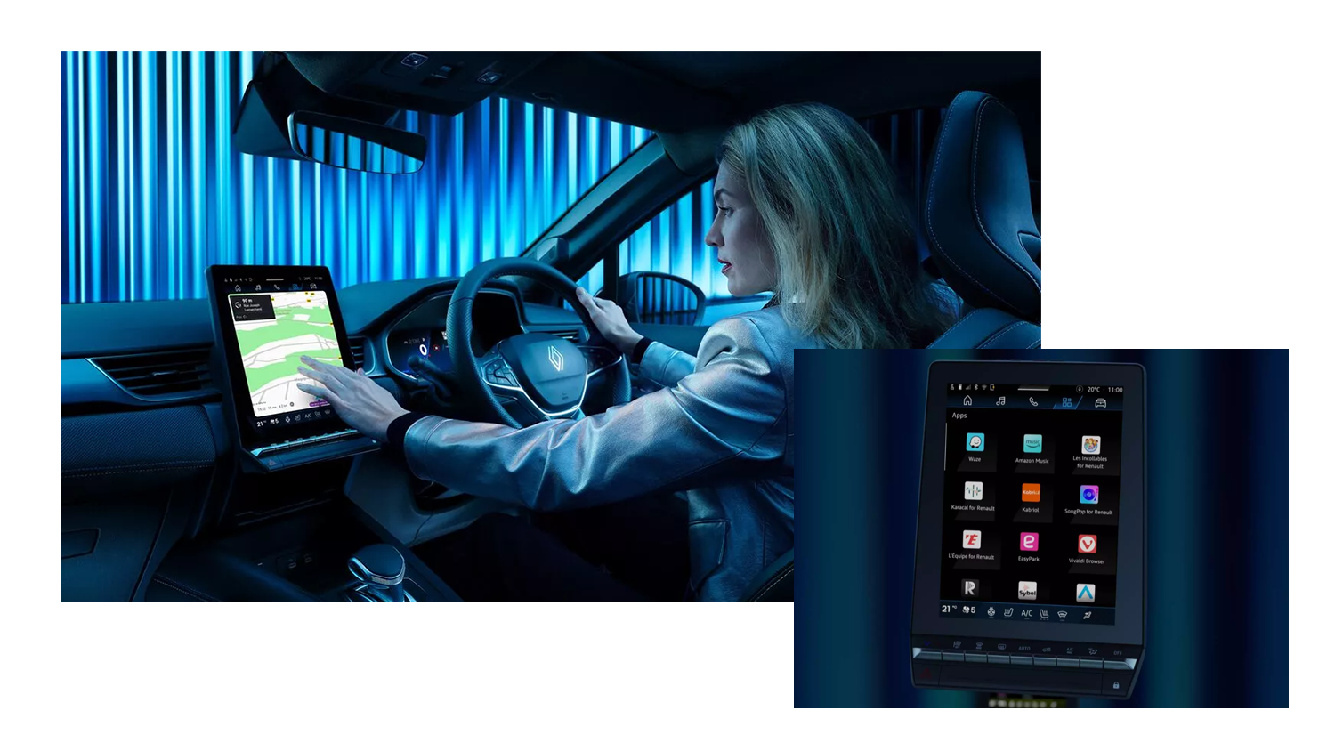 symbioz interior showing the multimedia screen