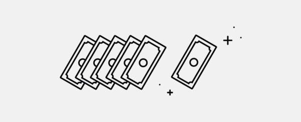 Icons of money notes