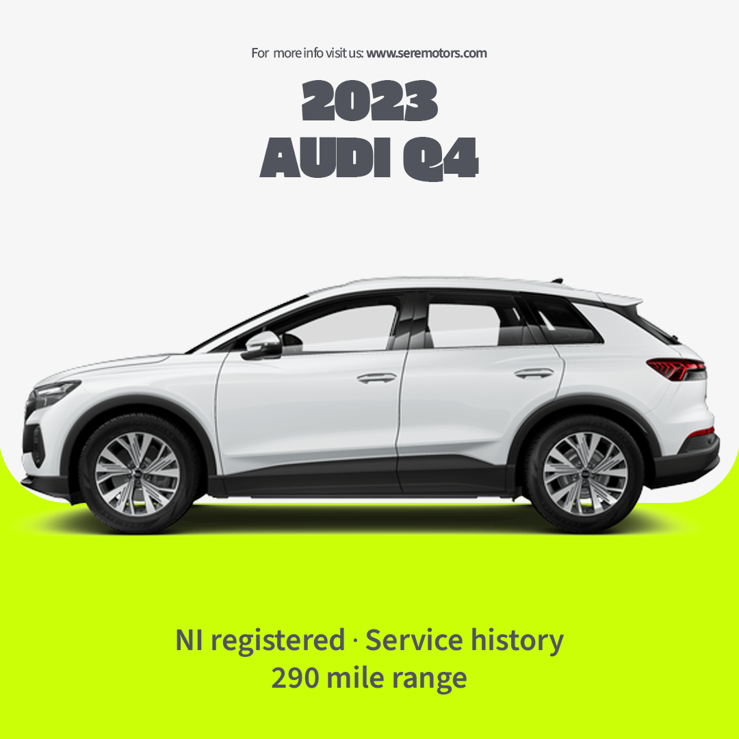 NI registered 2023 Audi Q4 with service history and 290 mile range