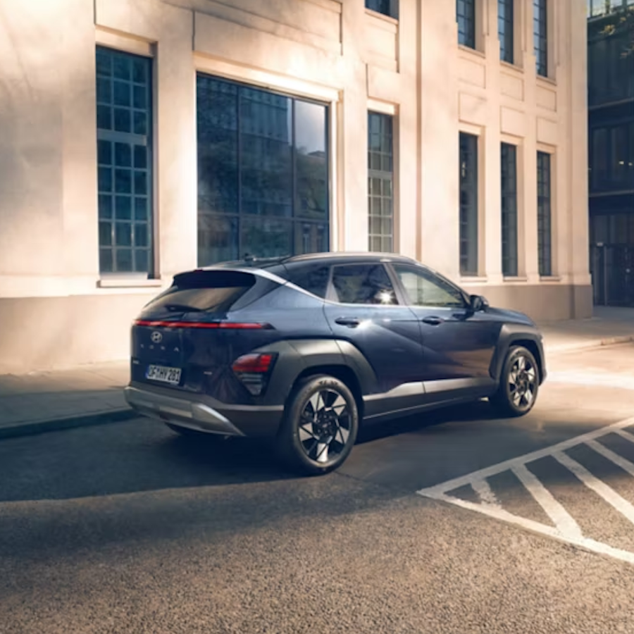 rear and wheels of Hyundai Kona