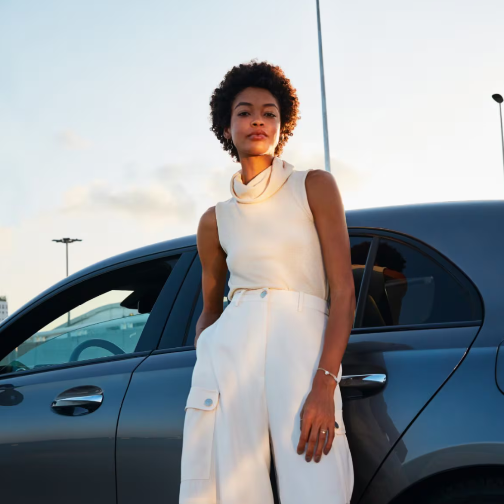 Person Leaning On Car