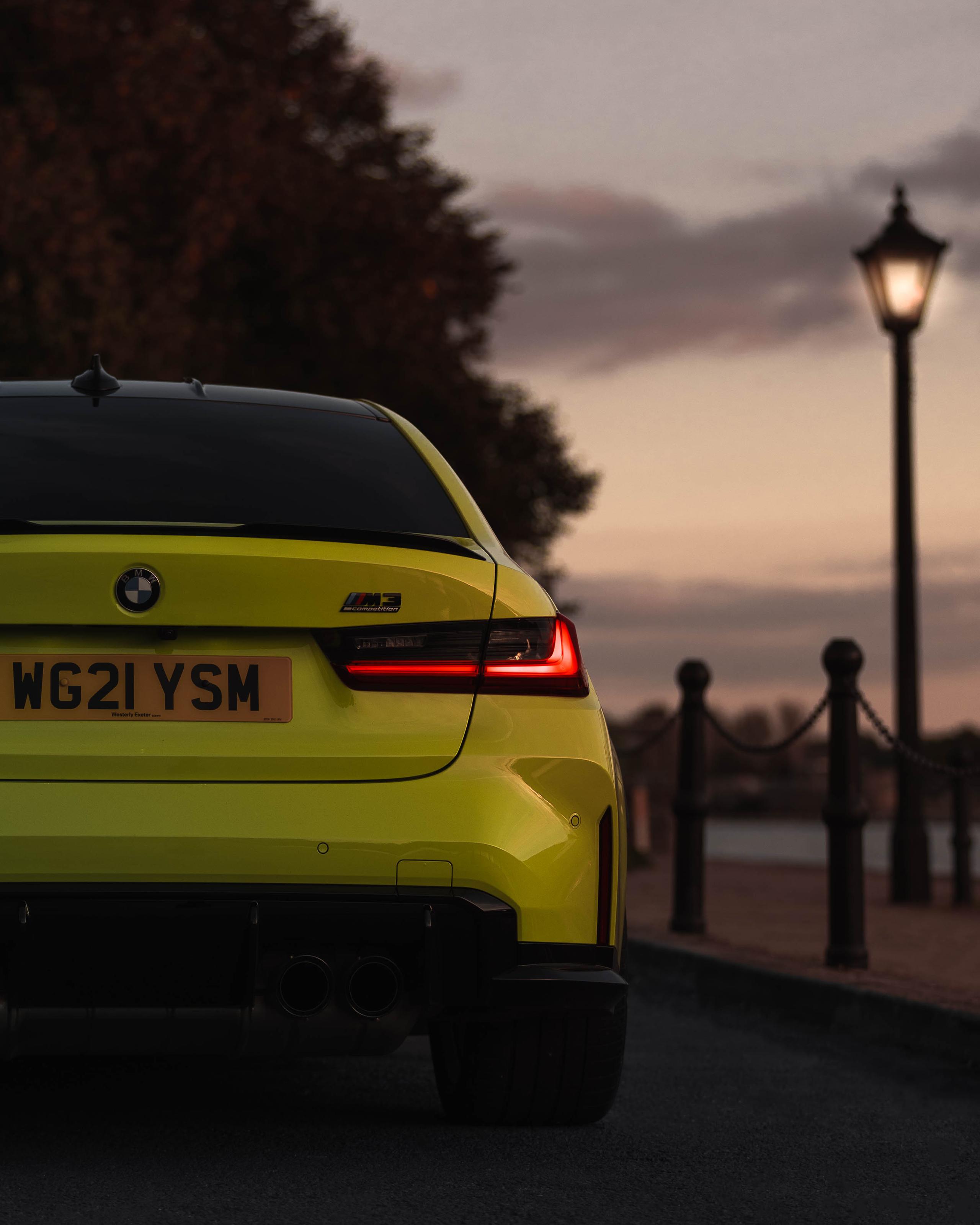 yellow BMW