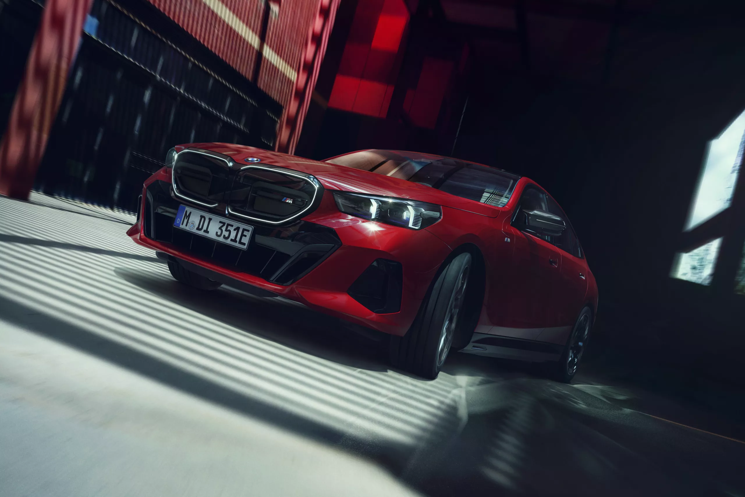 Red BMW i5 M60