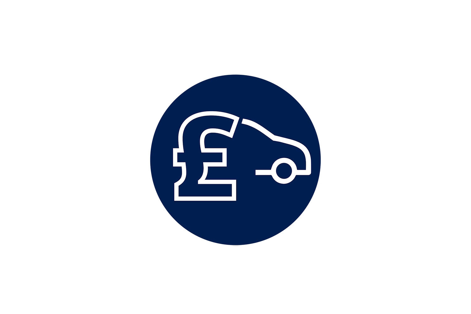 Pound sign next to a vehicle icon