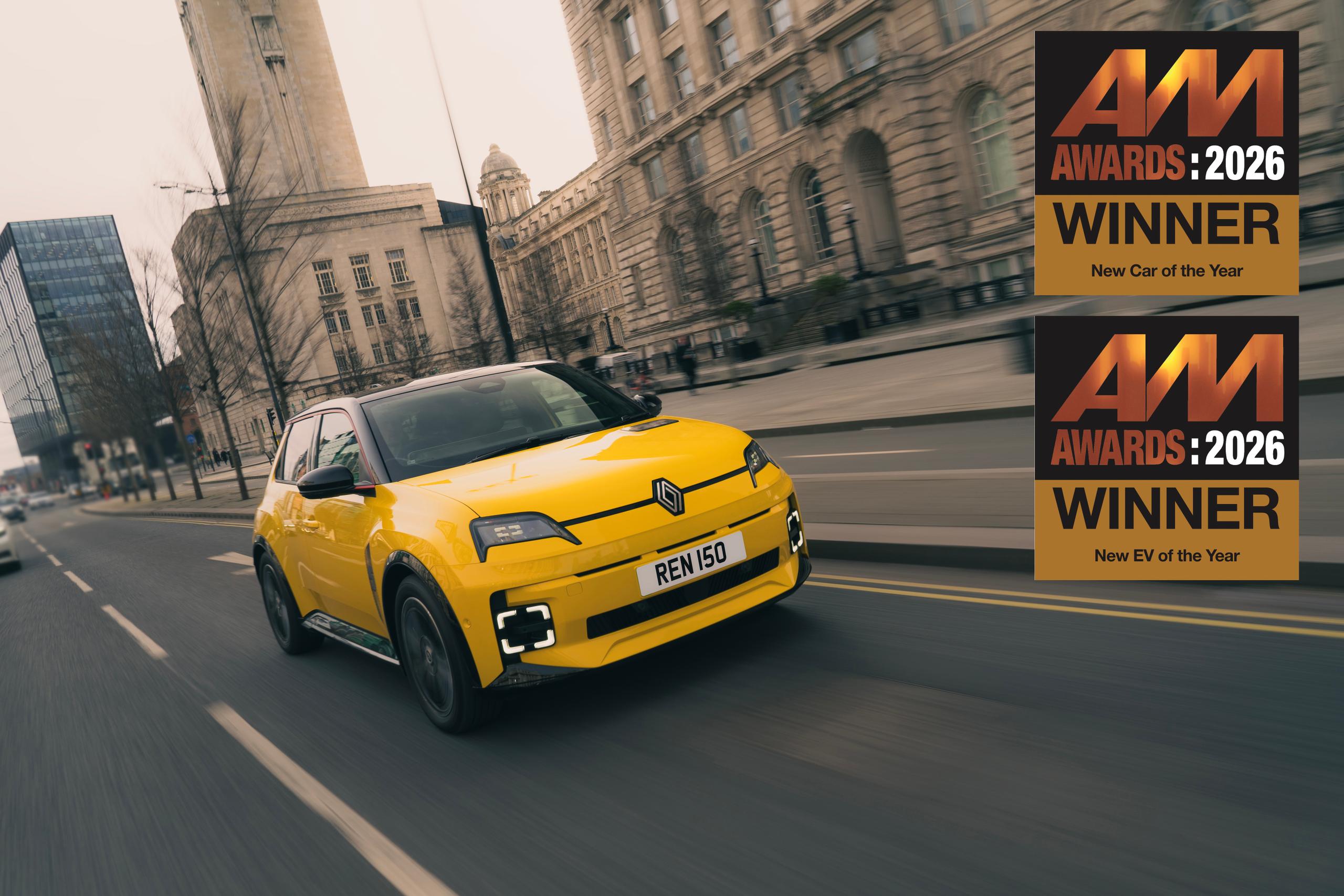 BEST-SELLING RENAULT 5 E-TECH ELECTRIC WINS ‘NEW CAR OF THE YEAR’ AND ‘NEW EV OF THE YEAR’ AT THE AM AWARDS 2026