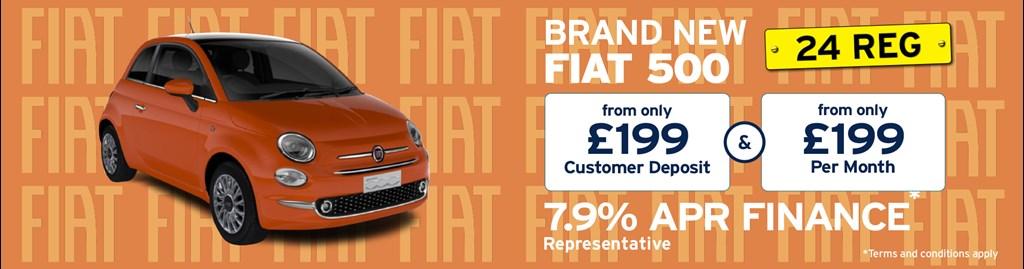 Brand New Fiat 500 From Only £199 Depoit & £199 Per Month