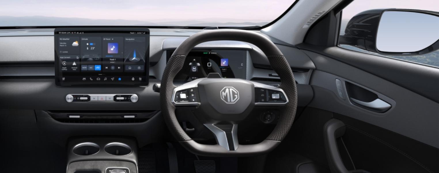 MGS5 EV Steering Wheel And Dashboard