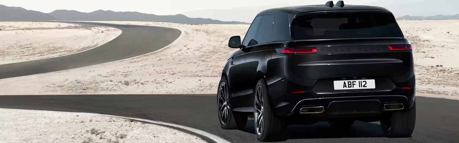 Black Range Rover Rear Side View
