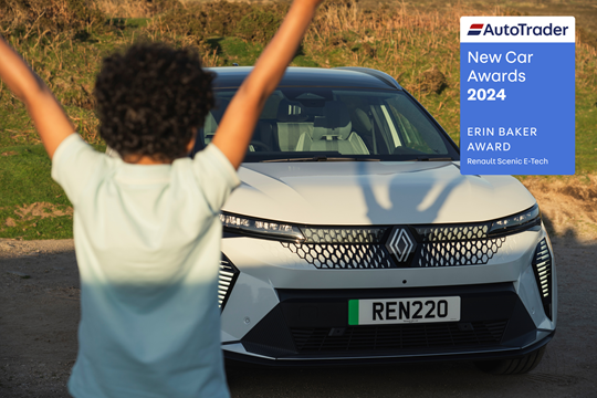 RENAULT SCENIC E-TECH 100% ELECTRIC WINS THE ERIN BAKER AWARD AT AUTO TRADER NEW CAR AWARDS 2024