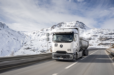 Next generation fuel cell truck: Daimler Truck tests first prototypes in the Swiss Alps
