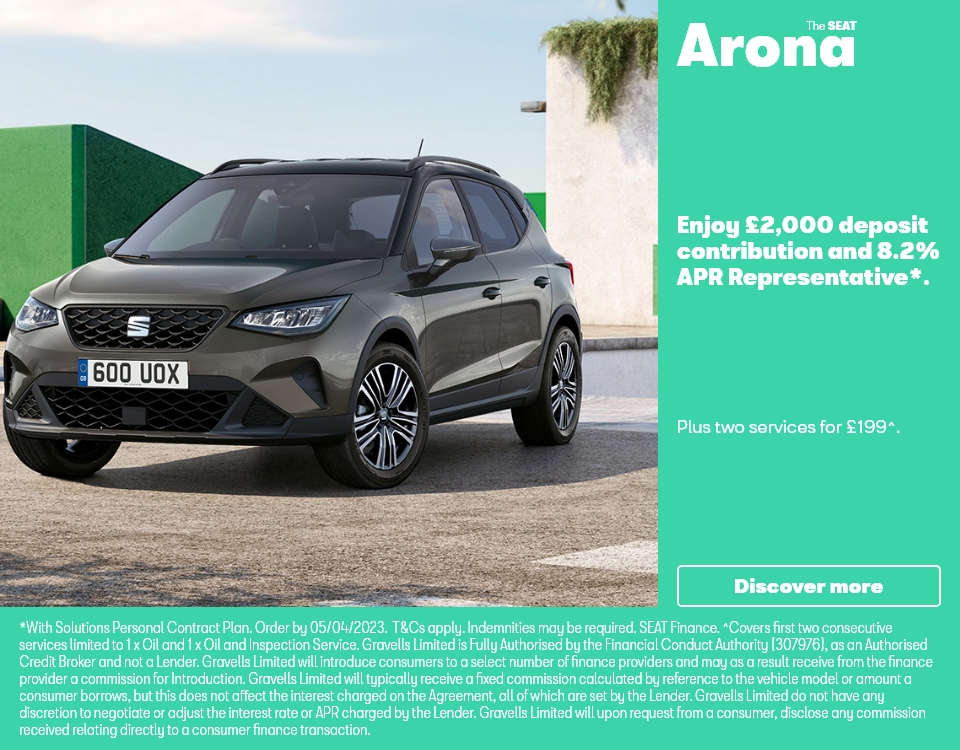 New SEAT Arona Kidwelly Gravells SA17 4TA 01554 253211