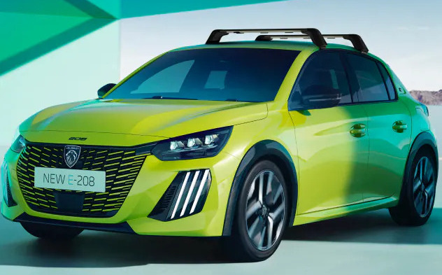 front of a peugeot 208