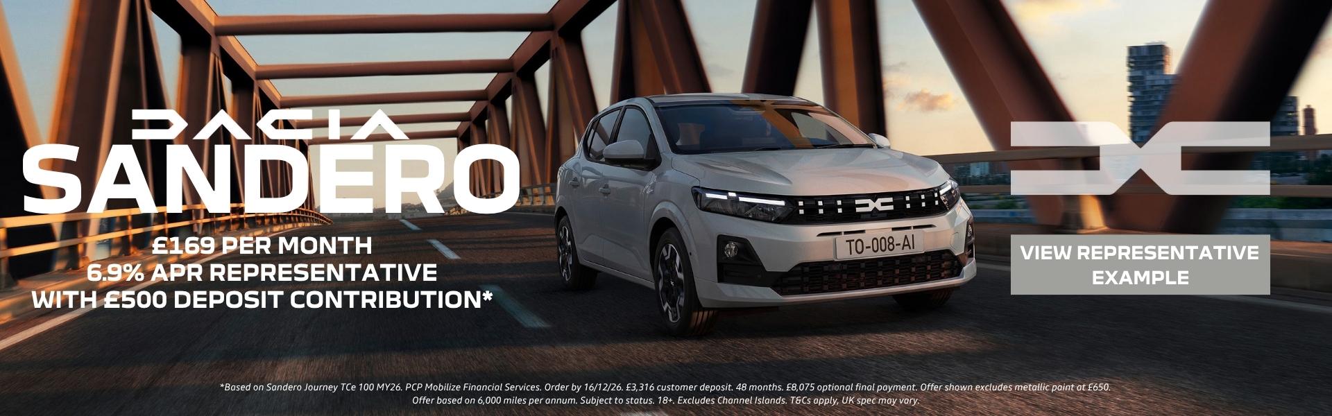 New 2026 Sandero PCP offer | Gravells Dacia Sandero