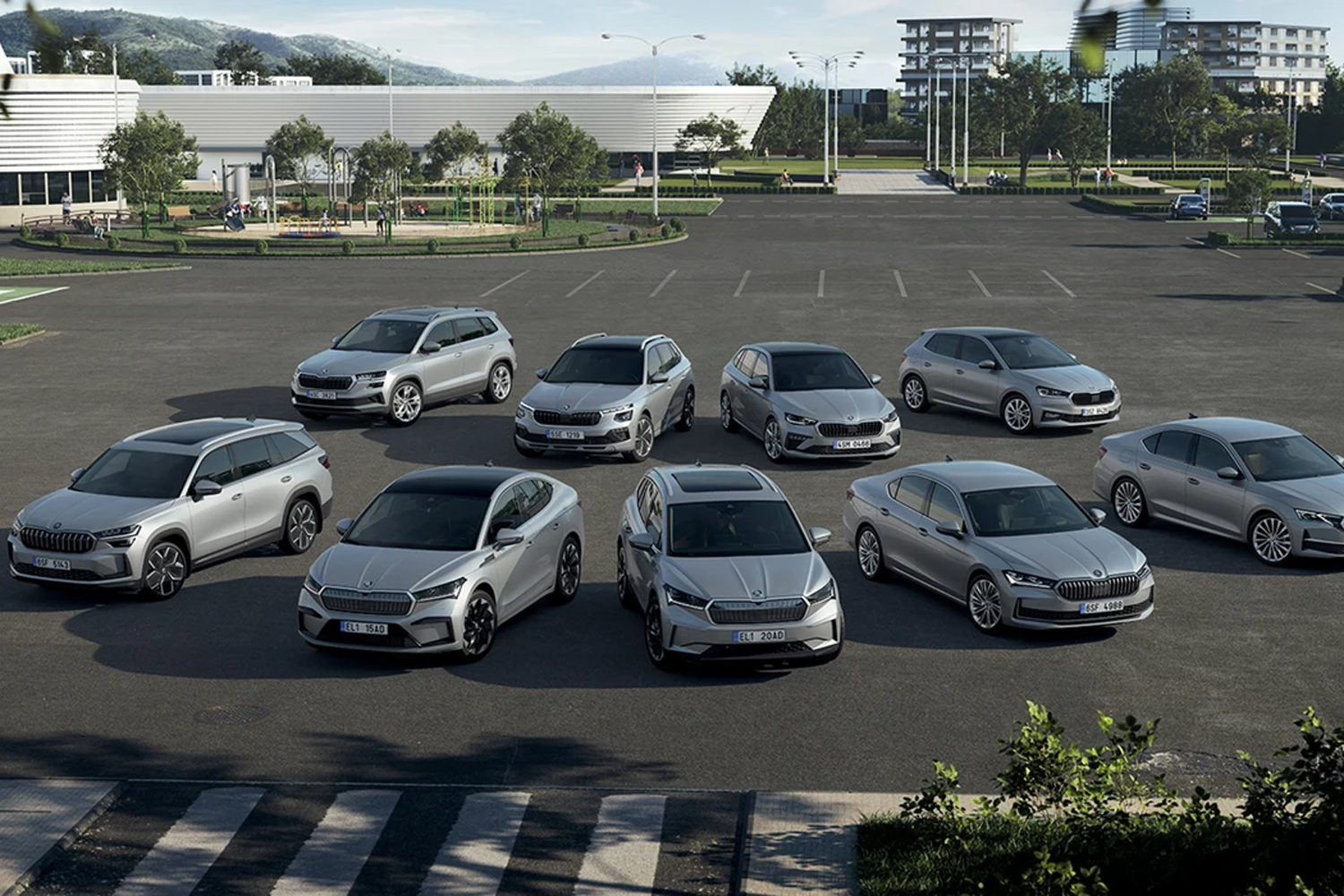 lots of skoda's