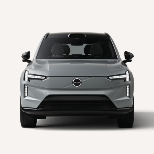 Front View Of The Volvo EX90 In A White Studio Environment