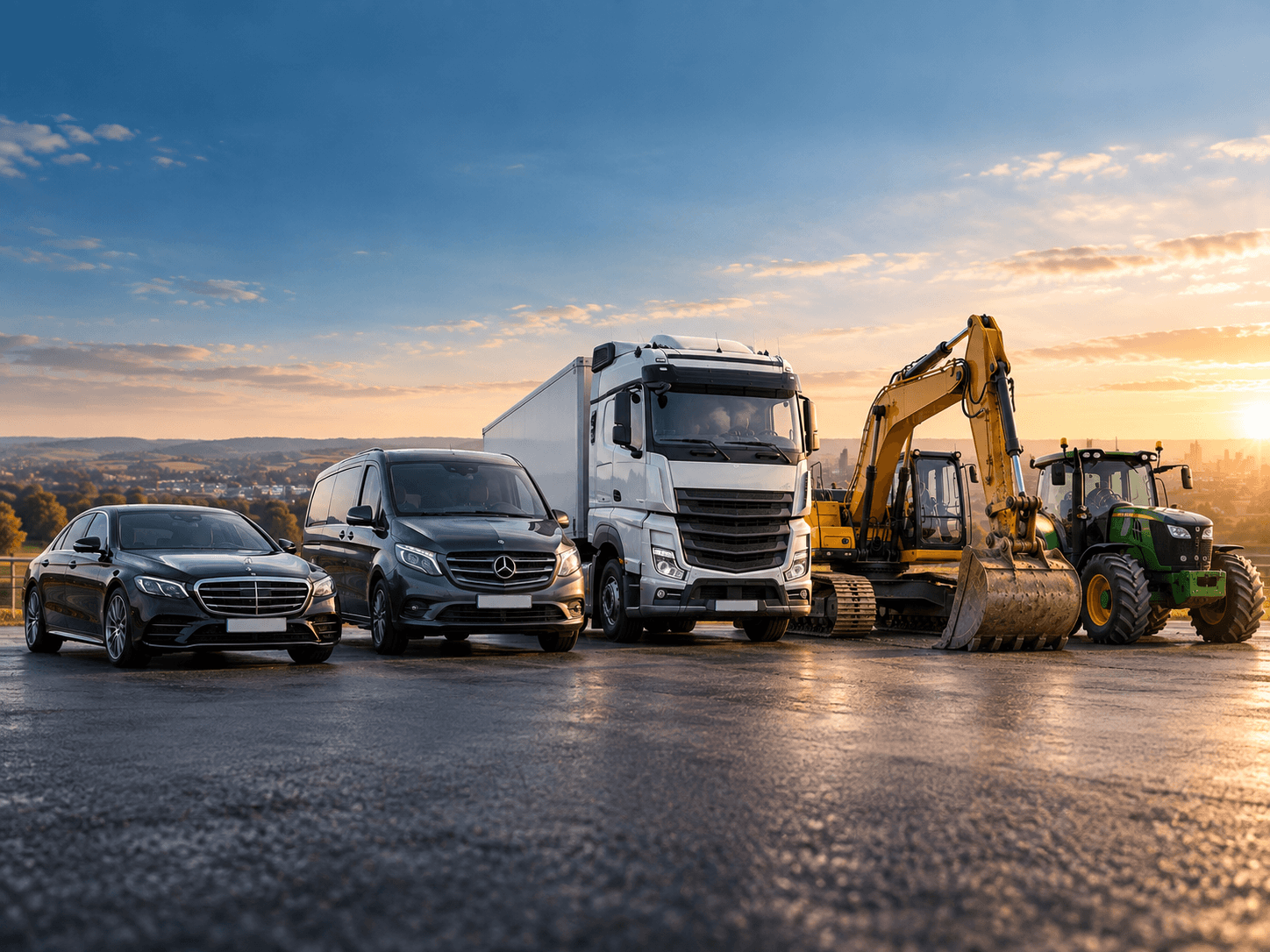 Commercial Fleet at Golden Hour