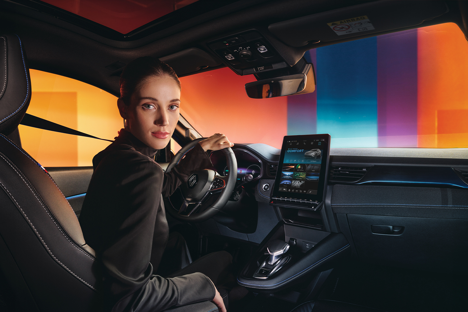 woman inside new Renault Captur