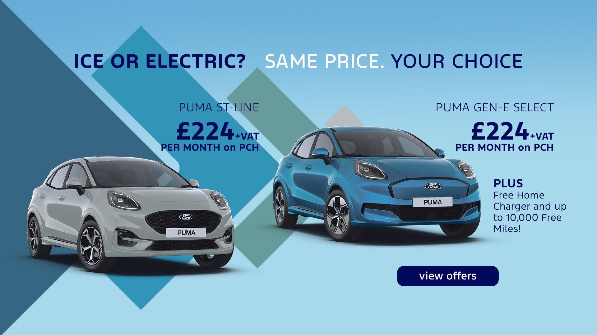 New Ford Puma £224 Offer Petrol or Electric