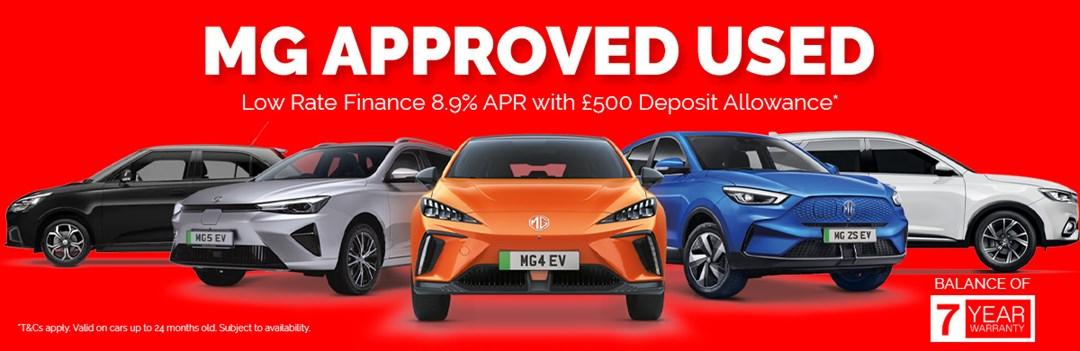 MG Approved Used at SERE Motors Belfast - 8.9% APR and £500 FDC for cars under 24 months old