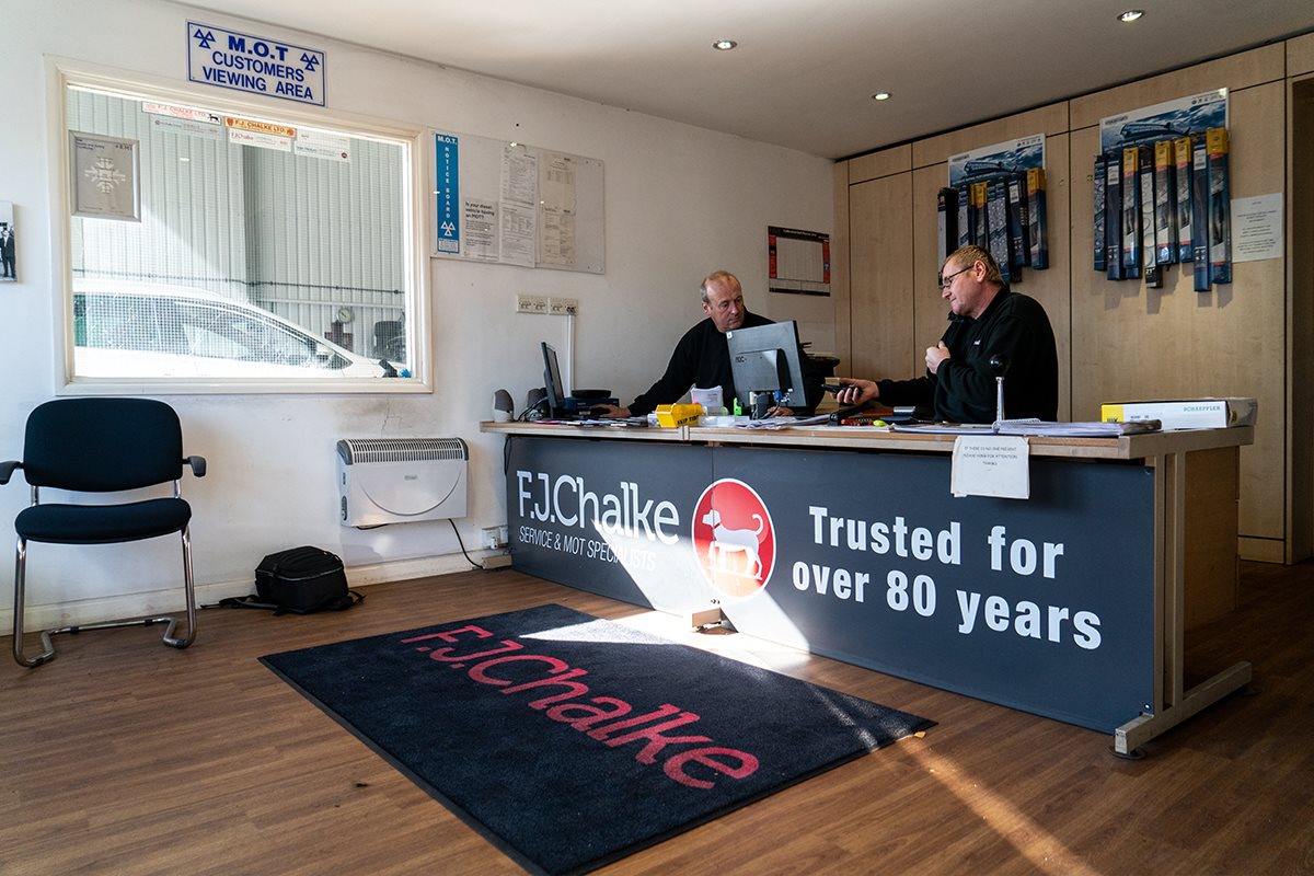 FJ Chalke staff members at desk in Gillingham