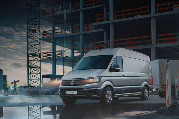 front side view of Crafter panel van