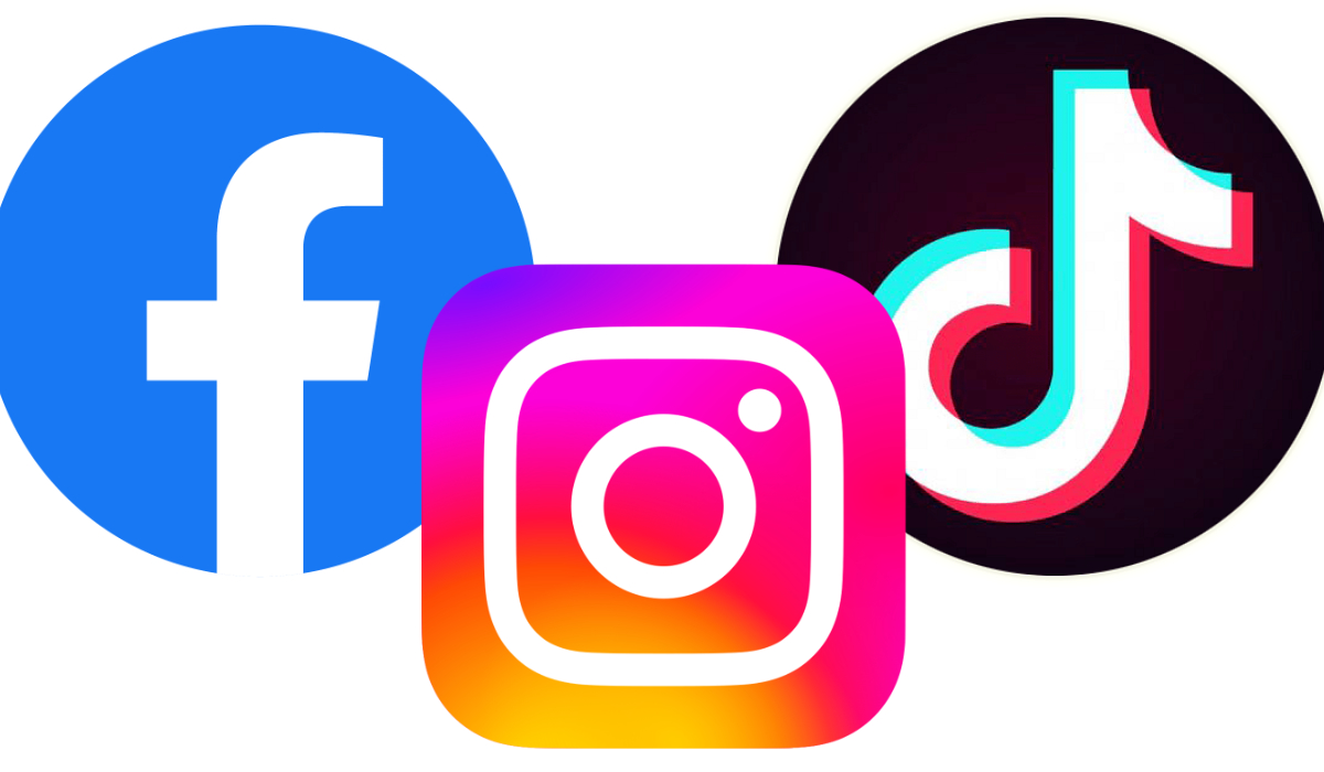 Facebook, Instagram & TikTok logos