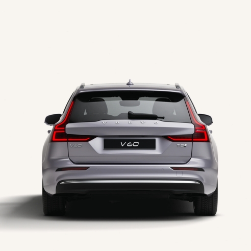 Rear View Of The Volvo V60 In A White Studio Environment