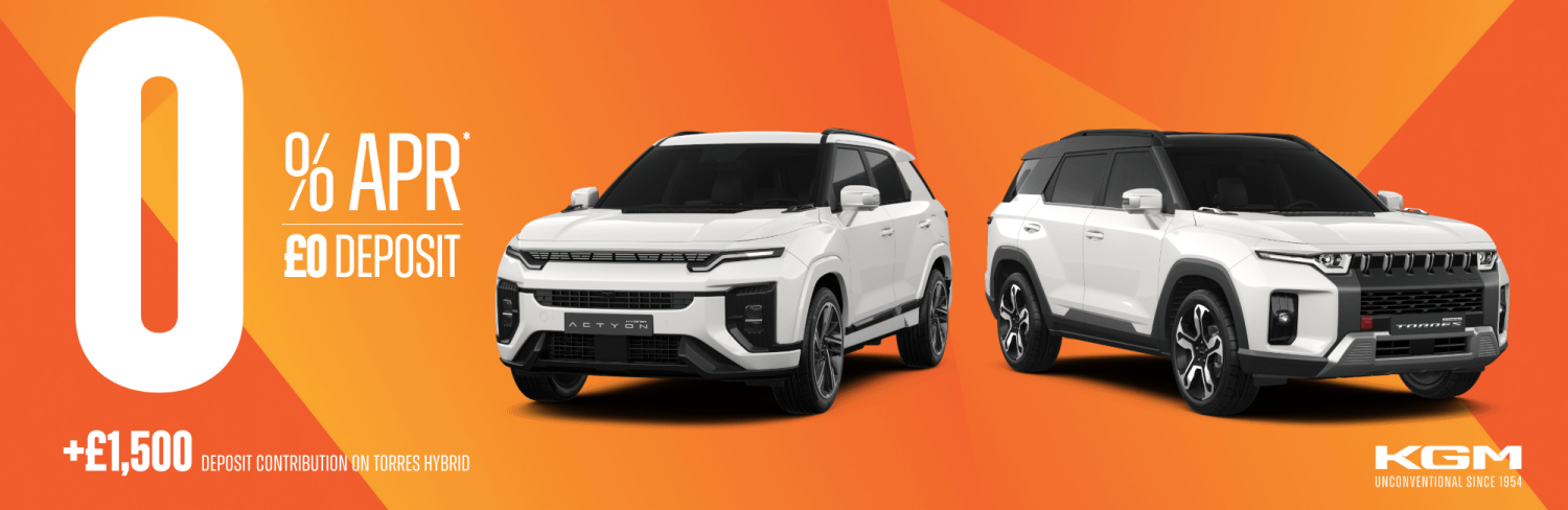 KGM launches 0% finance across car range in latest retail campaign