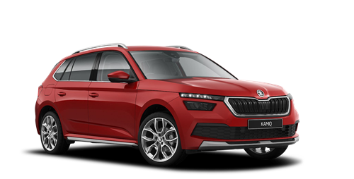 Red Skoda Kamiq