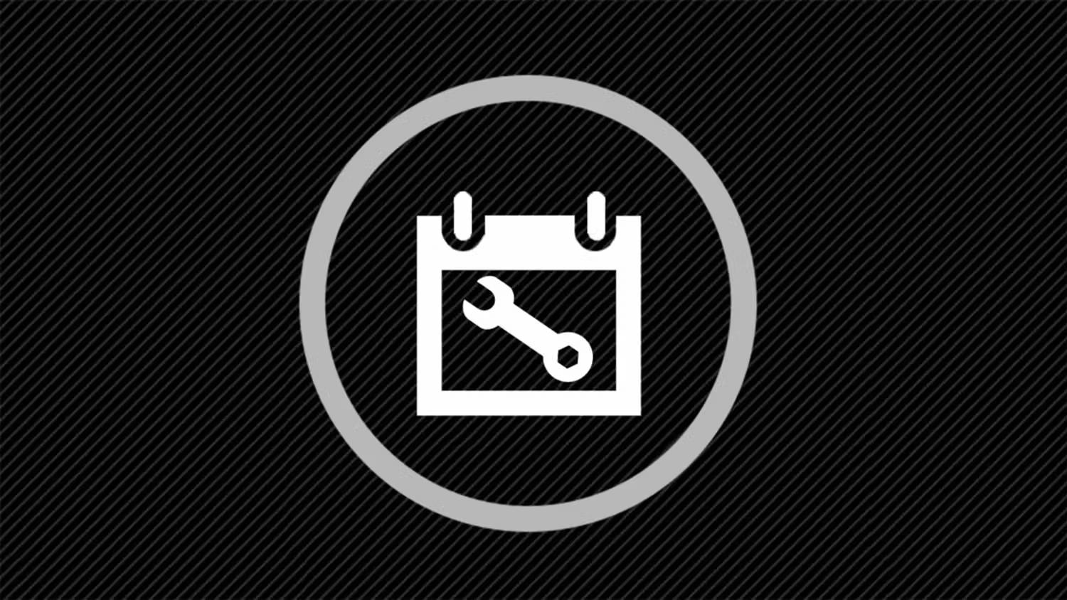 Spanner within a calendar icon