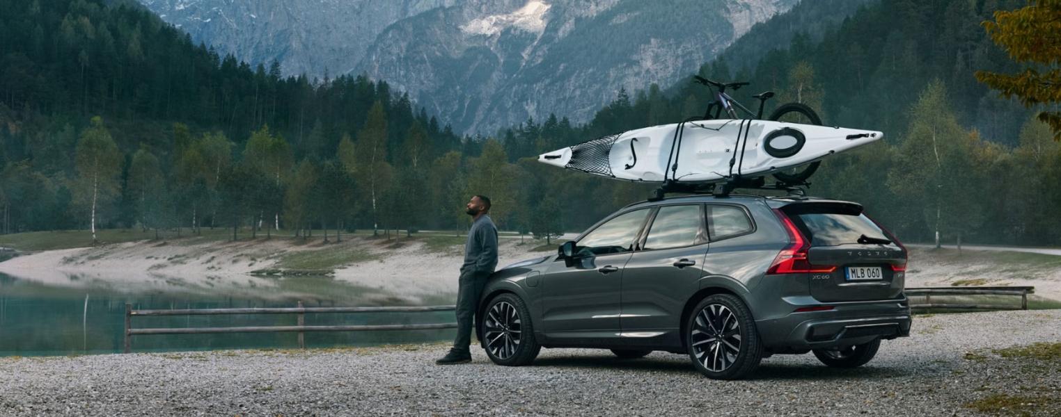 Volvo XC60 parked Outdoors With Roof Rack