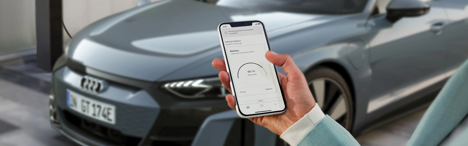 MyAudi app on smartphone
