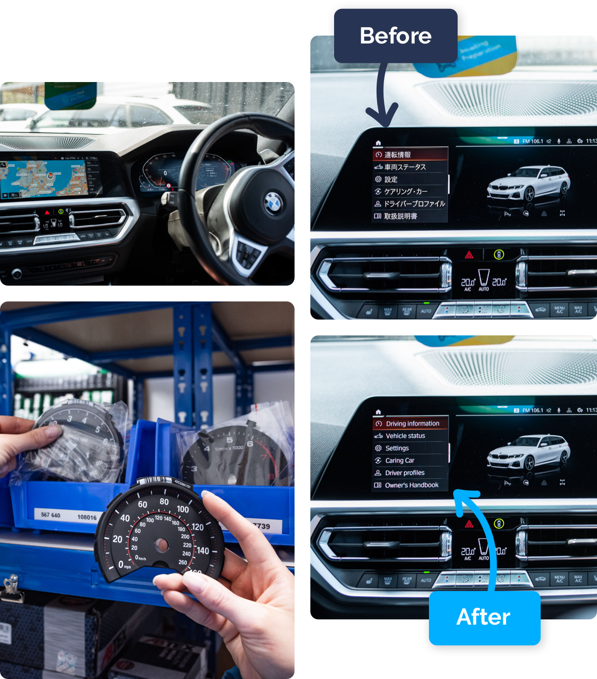 Japanese import car prepared for UK registration