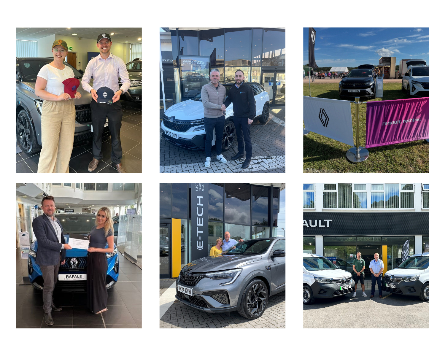 Platinum Renault employees with customers